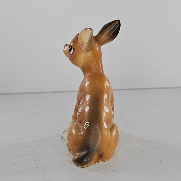Vintage Lefton Deer Fawn Sitting Figurine H7192 - Picture 6 of 8